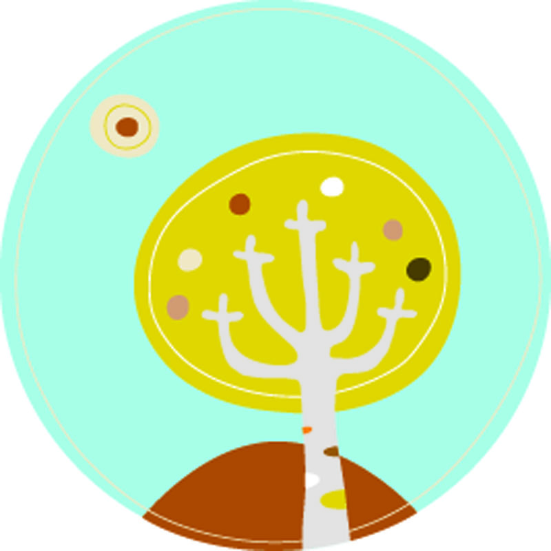 Yellow Tree Round