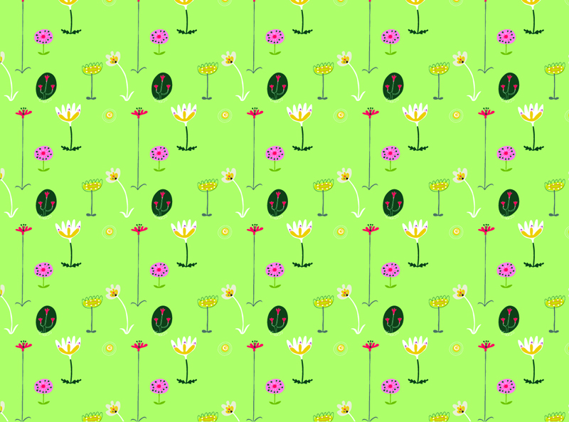 Pattern 5 – Green Flowers