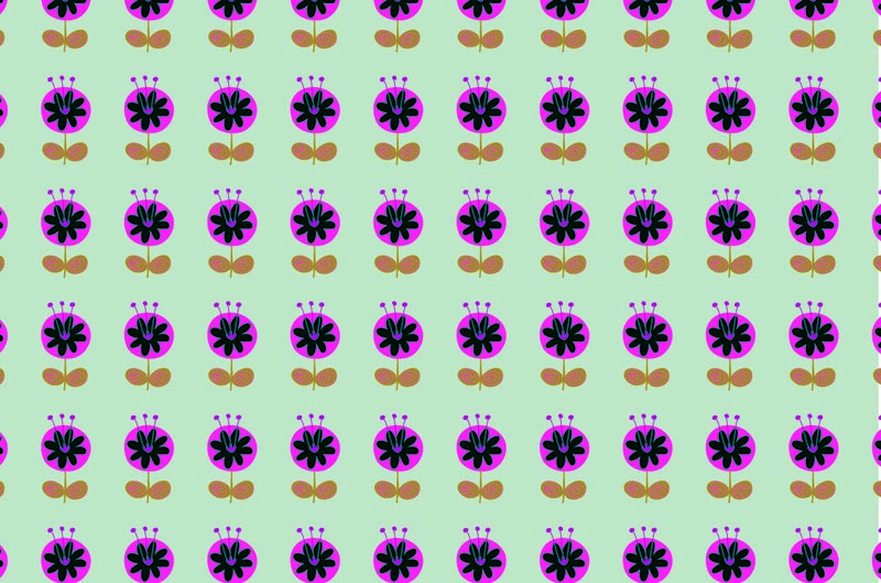 Pattern 9 – purple flowers