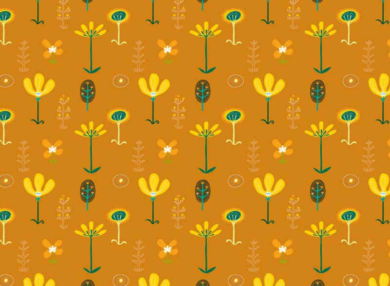 Pattern 10 – orange flowers