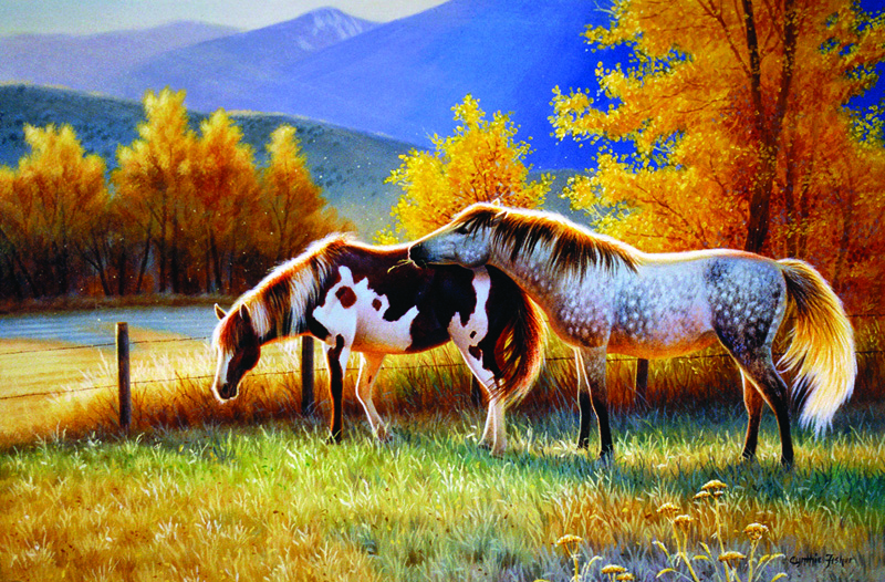 NPI-0029-Two Horses in Pasture