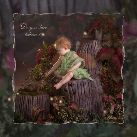 Baby Fairy on a Stump