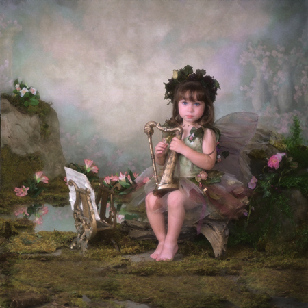 Fairy with harp