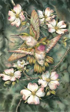 Hummingbirds And Flowers (799)