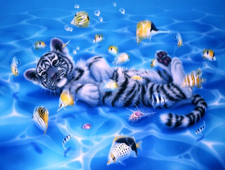 Ocean Bed-white tiger cub