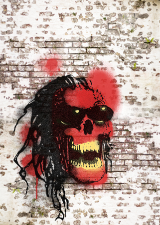 Zak Spraypaint Zombie Head