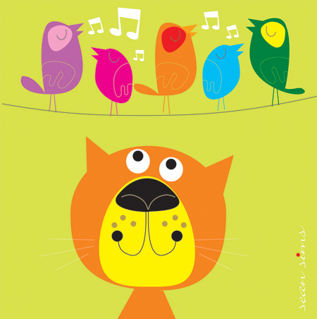 Singing Birds & Cat