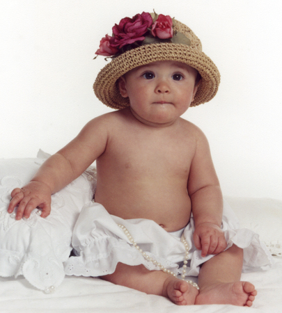 Baby in Rosey Hat