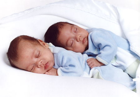 Sleeping Babies on Quilt