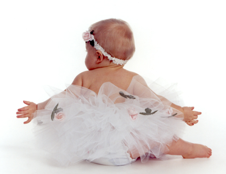 Baby in Tutu with Roses