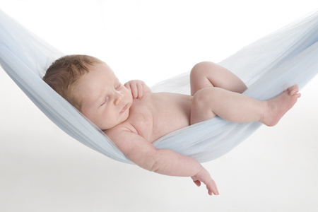 Baby Sleeping in Hammock