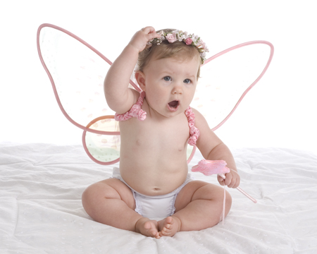 Baby Fairy With Pink Wings