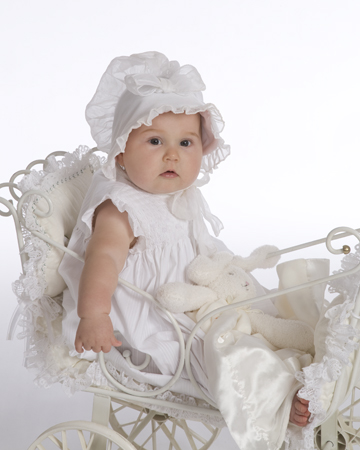 Baby in White Pram