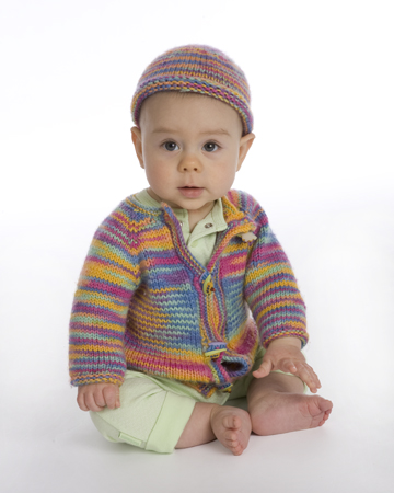 Baby in Colourful Knit