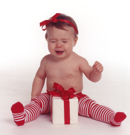 Crying Baby in Red