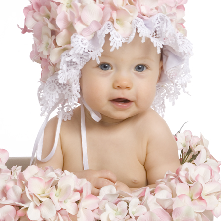 Baby Wearing Flowers