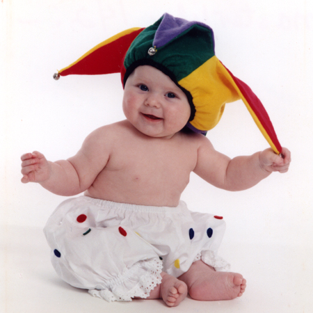 Baby in Clown Hat