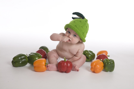 Baby with Peppers