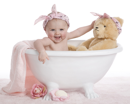 Bathing with Teddy