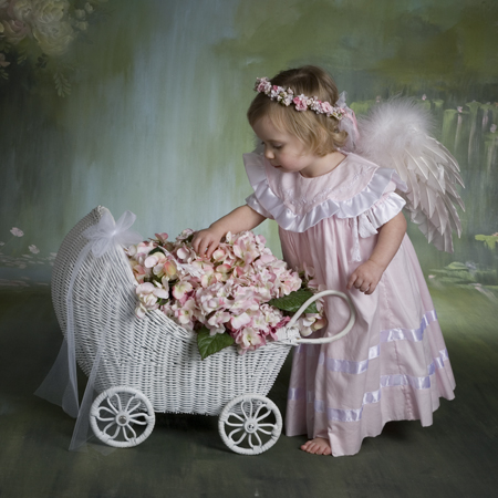 Angel With Flower Basket