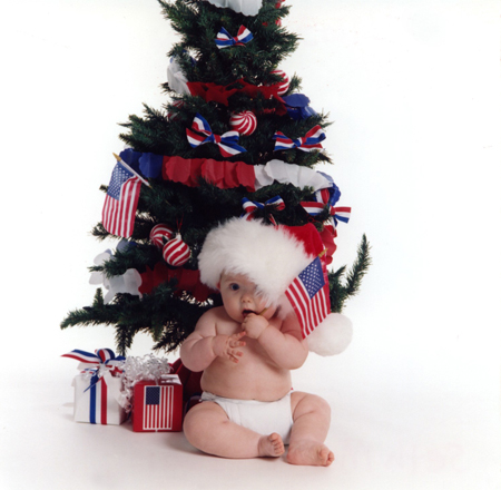 Christmas Baby at Tree