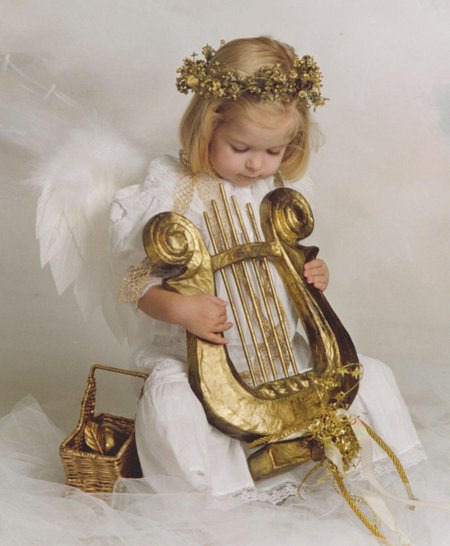 Girl Angel with Harp