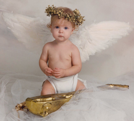 Baby Angel and Guitar