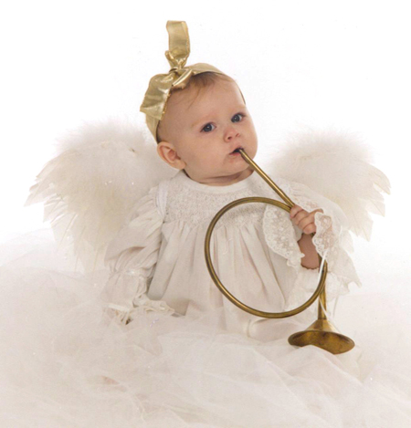 Angel Baby with Trumpet