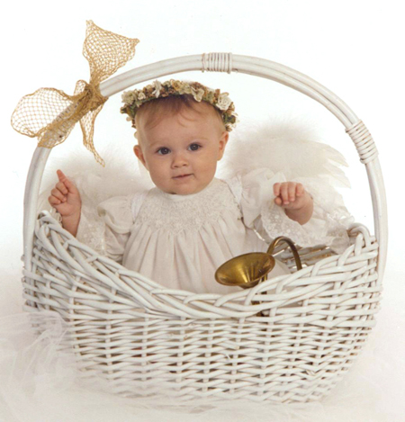 Angel Baby in Basket