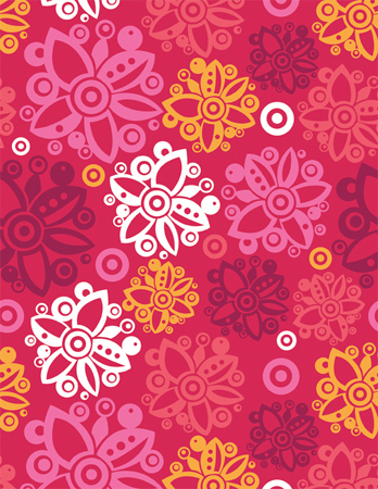 Groovy Pink Flower Pattern