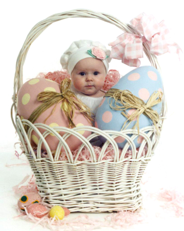 Baby in Easter Basket