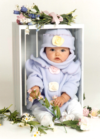 Baby in Flower Box