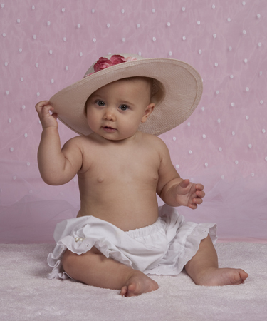 Baby in Bloomers & Sun Hat