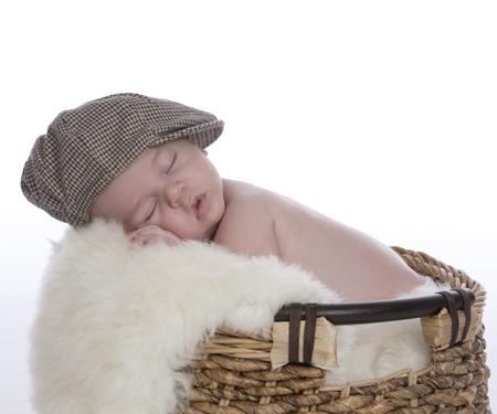 Baby Asleep in Basket MF5577