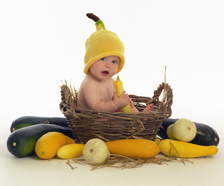 Kid in Vegetable Basket MF3571