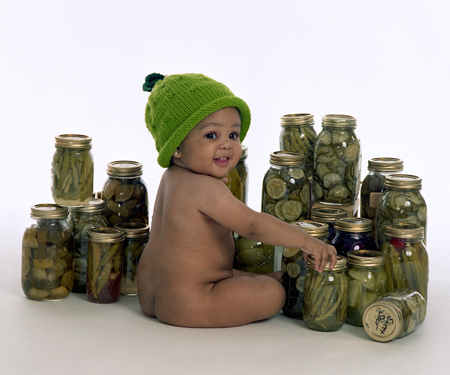 Little Girl Playing With Jars MF3653