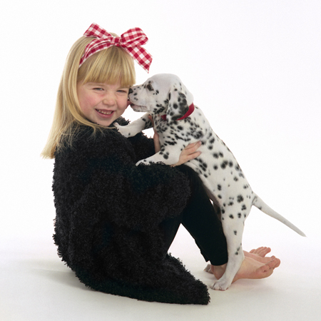 Girl & Dalmation Puppy MF1214