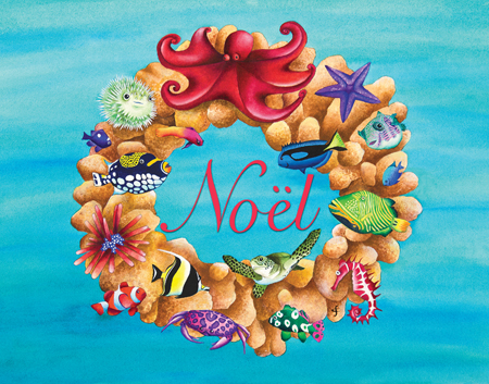 Coral Wreath Noel