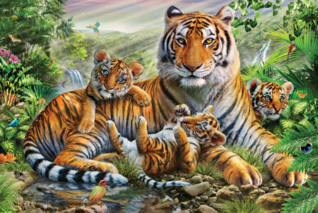 Tiger And Cubs