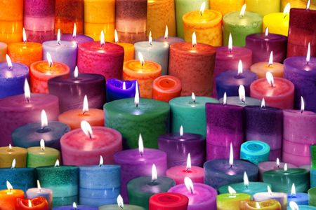 Candles Rainbow Colours