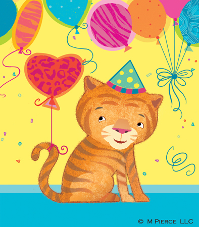 Tiger with Balloons