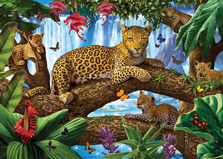 Tree Top Leopard Family