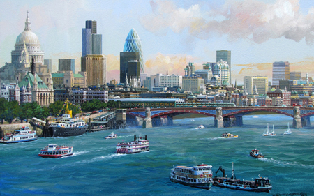 London – View from Waterloo Bridge