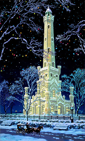 Chicago – Water Tower at Night