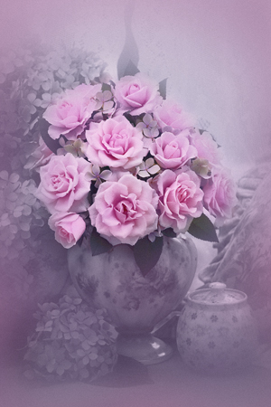 Nostalgic Pink Flowers F782