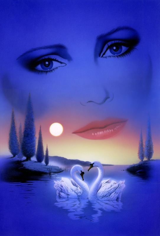 Swan Dreams in Blue