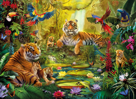 Tiger Family in the jungle