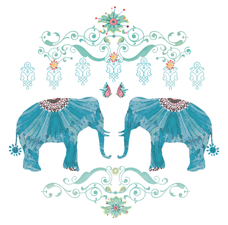 Menagerie Elephant Pillow 2