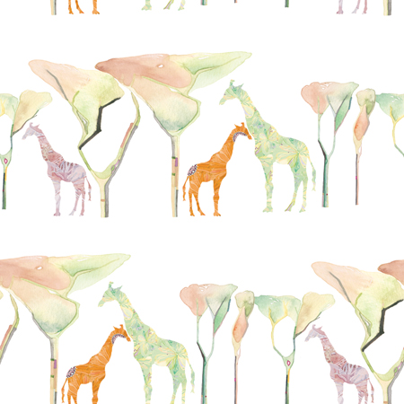 Menagerie Pattern Giraffe