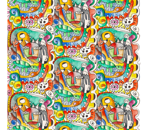 Psychedelic Creatures Pattern